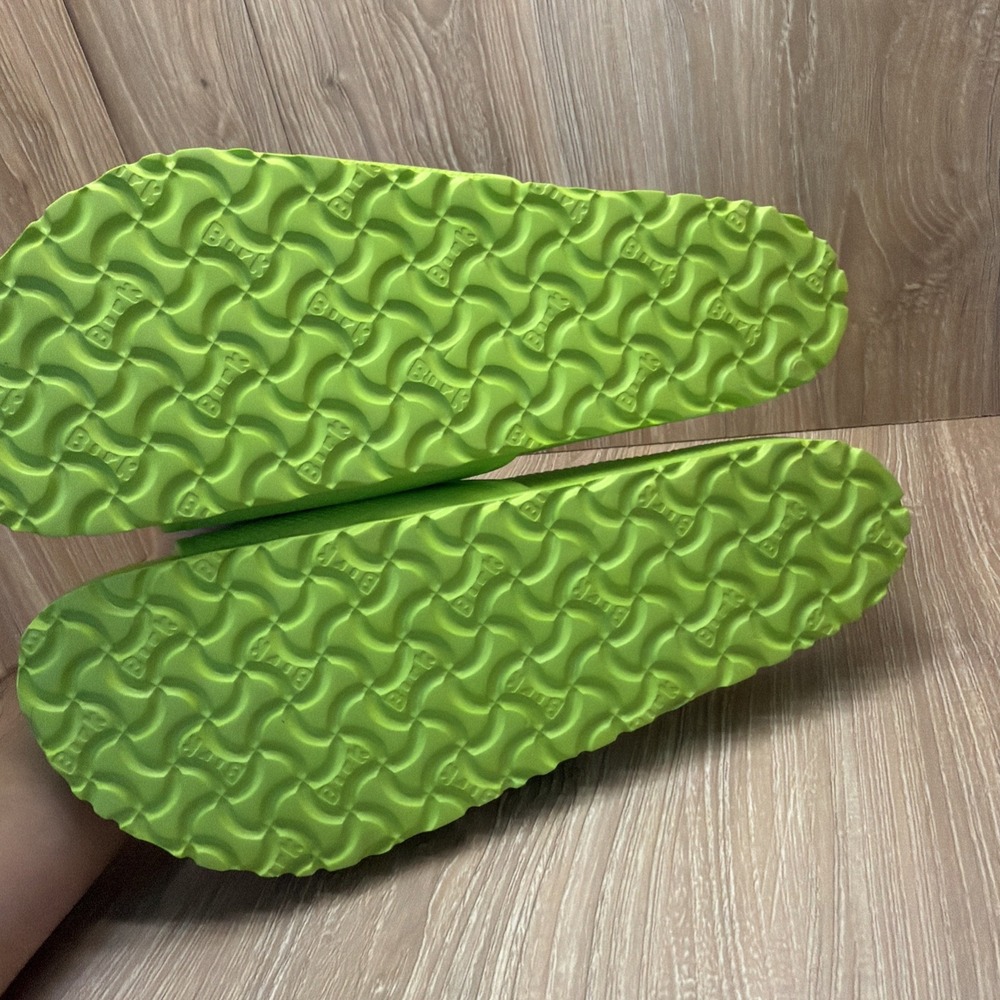 Birkenstock Barbados Men's Green Slide Sandals Slip-On Logo Solid US 9 EU 42 W11 - Picture 2 of 5